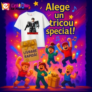 Tricou Copii Roblox Curcubeu Smecher din bumbac 100% - Img 10