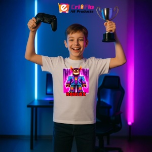 Tricou Copii Roblox Dj Neon din bumbac 100% - Img 8