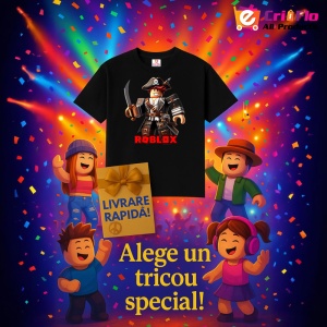 Tricou Copii Roblox Mod Joker din bumbac 100% - Img 6