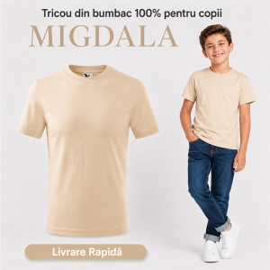 Tricou Copii Simplu din bumbac pentru Băieți 135 - Img 28