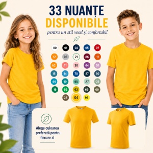 Tricou Copii Simplu din bumbac pentru Fete 135