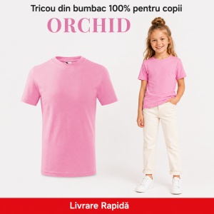 Tricou Copii Simplu din bumbac pentru Fete 135 - Img 31