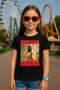 Tricou Copii Tralalelo Tra la la Chimpanzini Bananini - Italian Brainrot Meme T-Shirt (2) - Img 4