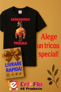 Tricou Copii Tralalelo Tra la la Ganganzelli Trulala Italian Brainrot Meme Humor T-Shirt - Img 6