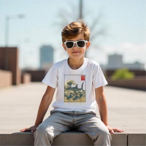 Tricou Copii Tralalelo Tra la la Italian Brainrot Japanese T-Shirt - Img 4