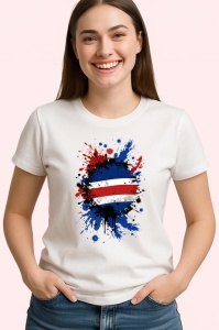 Tricou Costa Rica Steag Splash Art, Copii | Dama | Barbat