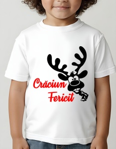 Tricou Craciun copii - Craciun Fericit Ren