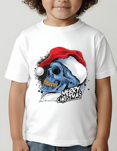Tricou Craciun copii - Skull Christmas
