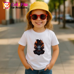 Tricou Craniu gotic cu palarie si fundal inchis Copii | Dama | Barbat - Img 11