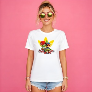 Tricou Crazy Frog Team Racing Urban Street Style Yellow, din bumbac 100% Copii | Dama | Barbat - Img 3