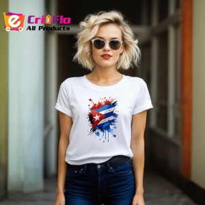Tricou Cuba Steag Splash Art, Copii | Dama | Barbat - Img 12