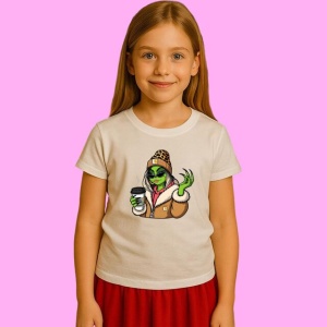 Tricou Cute Grinch Girl Boujee, din bumbac 100%, tricou alb, Copii | Dama | Barbat