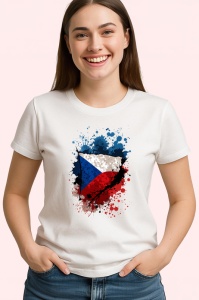 Tricou Czechia Steag Splash Art, Copii | Dama | Barbat - Img 4