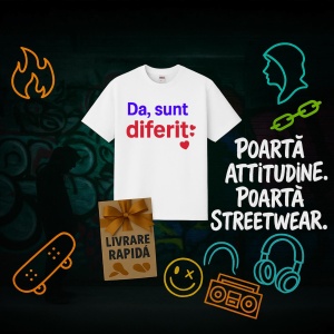 Tricou Da, Sunt diferit - Copii | Dama | Barbat - Img 3