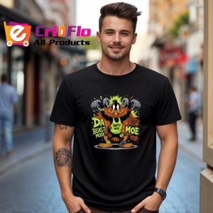 Tricou Daffy beast mode cu gantere graffiti Copii | Dama | Barbat, negru - Img 6
