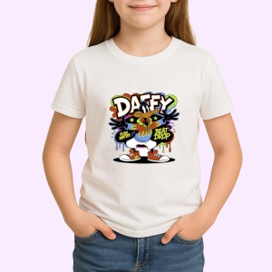 Tricou Daffy beat drop cu explozie de culoare Copii | Dama | Barbat Barbat - Img 4