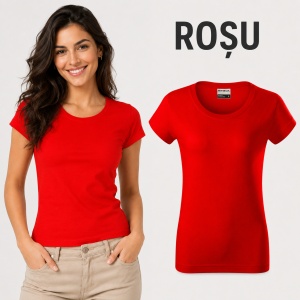 Tricou Damă Bumbac 100%, Croială Cambrată, Guler Rotund, Material Confortabil, 14 Culori, Mărimi S–3XL - Img 20