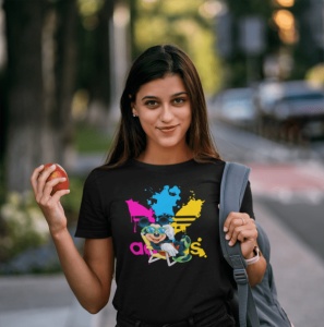 Tricou dama bumbac, personalizat haios pentru femei Mickey Mouse - Cadou