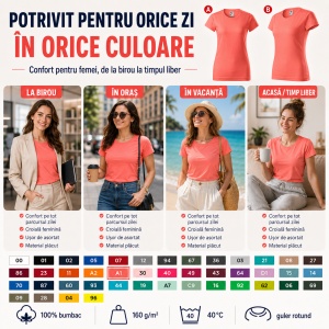 Tricou damă cambrat pentru femei - Img 6