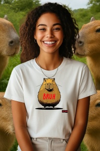 Tricou dama CapyBara - Bruhh - Img 2