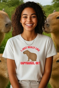 Tricou dama CapyBara - Imi place capybara - Img 2