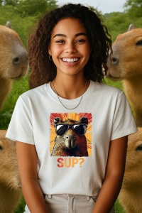 Tricou dama CapyBara - Sup?