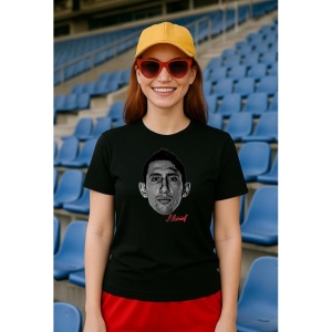 Tricou Dama cu fotbalistul Angel Di Mara-SL Benfica din bumbac 100% - Img 2