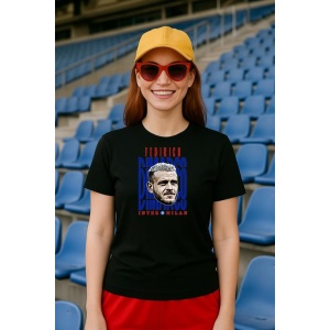 Tricou Dama cu fotbalistul Federico Dimarco-Inter Milano din bumbac 100% - Img 3