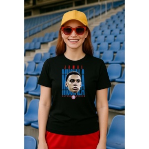 Tricou Dama cu fotbalistul Jamal Musiala-Bayern Mnchen din bumbac 100% - Img 3