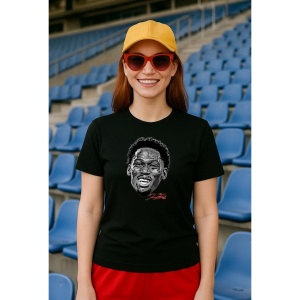 Tricou Dama cu fotbalistul Jonathan David-Lille OSC din bumbac 100%