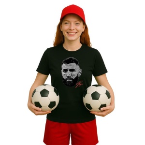 Tricou Dama cu fotbalistul Karim Benzema-Al-Ittihad din bumbac 100% - Img 5