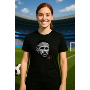 Tricou Dama cu fotbalistul Neymar Jr.-Al-Hilal din bumbac 100% - Img 5