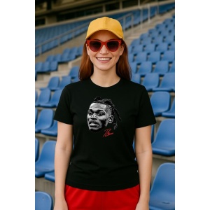 Tricou Dama cu fotbalistul Rafael Leao AC Milan din bumbac 100% - Img 3