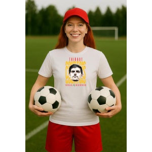 Tricou Dama cu fotbalistul Thibaut Courtois-Real Madrid din bumbac 100% - Img 4