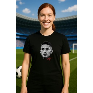 Tricou Dama cu fotbalistul William Saliba-Arsenal FC din bumbac 100% - Img 5