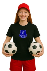 Tricou dama cu logo stema Everton FC Anglia , din bumbac 100% - Img 2