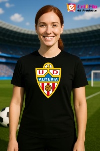 Tricou dama cu logo stema UD Almeria Spania , din bumbac 100% - Img 5