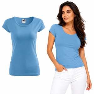 Tricou Damă din Bumbac 100% – Cambrat, Decolteu Rotund, Mâneci Scurte | 25 de Culori - Img 8
