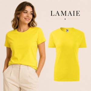 Tricou Damă din Bumbac 100%, Guler Rotund, Slim fit cambrat, XS-2XL, 23 Culori - Img 12