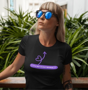 Tricou dama haios personalizat - Cea mai buna mama - din bumbac, personalizat - Cadou