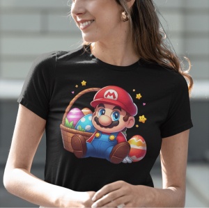 Tricou Dama Haios Personalizat - Easter Mario - Cadou - Img 4