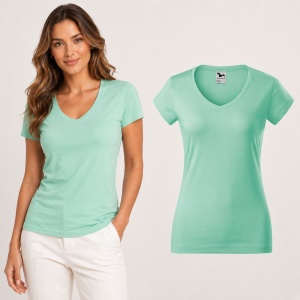 Tricou damă Malfini 162 Fit V-Neck, guler în V, 100% bumbac, 180 g/m², croială cambrată, 13 culori - Img 12