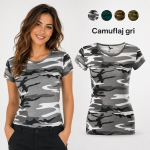 Tricou damă Malfini Camo Pure C22 – 100% bumbac, croială cambrată, imprimeu camuflaj - Img 14