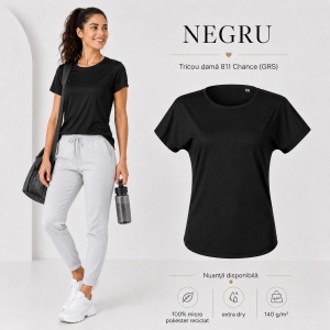 Tricou Damă Malfini Chance GRS 811 – Poliester Reciclat, Extra Dry, Croială Lejeră - Img 13