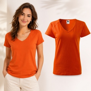 Tricou Damă Malfini Dream 128 cu Guler V – Slim Fit, 95% Bumbac, 14 Culori, XS-3XL - Img 14