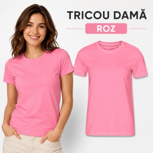 Tricou Damă Malfini Edge 814, 100% Bumbac, Guler Rotund, Croială Tubulară, 4 Culori, XS–4XL - Img 14