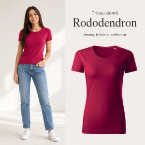 Tricou Damă Malfini Native GOTS 174 – 100% Bumbac Organic, Croială Cambrată, Guler Rotund, 15 Culori - Img 17