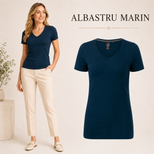 Tricou Damă Malfini Premium Action V-Neck 701 – Slim Fit, Guler în V, 95% Bumbac, 6 Culori, S–2XL - Img 14