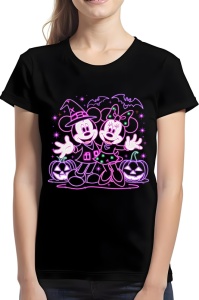 Tricou dama - NEON HAPPY MICKEY & MINNIE - tricou, dama