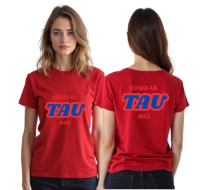 Tricou dama personalizat cu logo-ul companiei - Fata + Spate